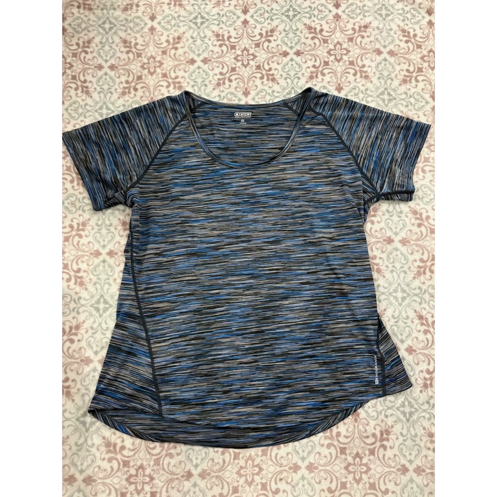 OGIO Endurance Womens 2XL Blue Space Dye Activewear Short Sleeve T-Shirt